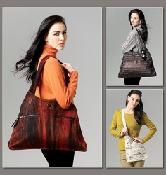 8761 VOGUE MARCI TILTON TWO SHAPED LINED BAGS PATTERN UNCUT